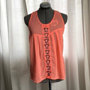 Neon Orange see-through blouse
